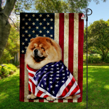 Chow Chow Patriotic Flag, Happy 4th July Flag, Chow Chow Independence Day Flag