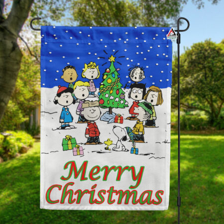Merry Christmas Garden Flag, Peanuts Xmas Flags