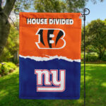 Bengals vs Giants House Divided Flag, NFL House Divided Flag