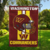 Washington Commanders Helmet Vertical Flag, Commanders NFL Outdoor Flag