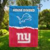 Detroit Lions vs New York Giants House Divided Flag, NFL House Divided Flag