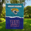 Jacksonville Jaguars vs New York Giants House Divided Flag, NFL House Divided Flag