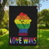 Love Wins Rainbow Progress Pride Flag, LGBTQ Garden Flag