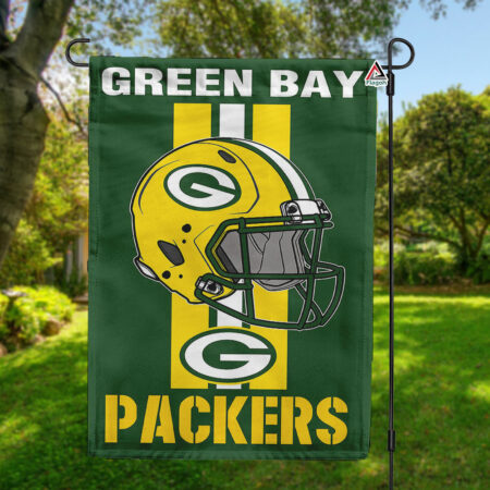 Green Bay Packers Helmet Vertical Flag, Packers NFL Outdoor Flag