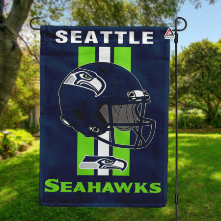 Seattle Seahawks Helmet Vertical Flag, Seahawks NFL Outdoor Flag