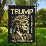 Trump 2024 Flag, Donald Trump Take America Back, Camo USA Flag