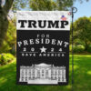 Trump 2024 Flag, Donald Trump for President, Save America Flag, White House Yard Flag