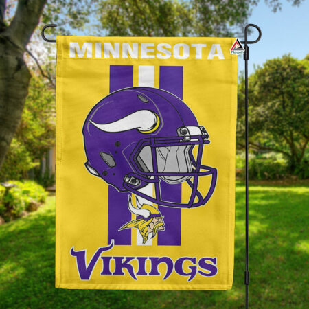 Minnesota Vikings Helmet Vertical Flag, Vikings NFL Outdoor Flag