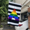 White Car House Flag Mockup ALLY PRIDE FLAG