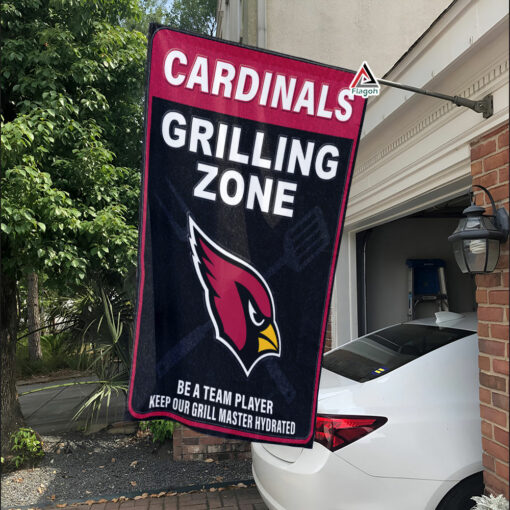Arizona Cardinals Grilling Zone Flag, Cardinals Football Fans BBQ Flag