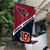 Arizona Cardinals vs Cincinnati Bengals House Divided Flag, NFL House Divided Flag