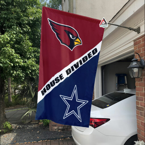 Cardinals vs Cowboys House Divided Flag, NFL House Divided Flag