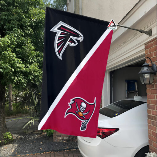 Falcons vs Buccaneers House Divided Flag, NFL House Divided Flag