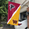 Atlanta Falcons vs Washington Commanders House Divided Flag, NFL House Divided Flag