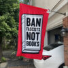 White Car House Flag Mockup BAN FASCISTS NOT BOOKS