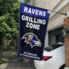 White Car House Flag Mockup Baltimore Ravens Grill Zone