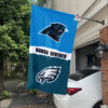 Carolina Panthers vs Philadelphia Eagles House Divided Flag, NFL House Divided Flag