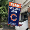 White Car House Flag Mockup Chicago Bears Grill Zone