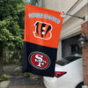 Cincinnati Bengals vs San Francisco 49ers House Divided Flag, NFL House Divided Flag