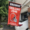 White Car House Flag Mockup Cleveland Browns Grill Zone