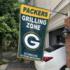 White Car House Flag Mockup Green Bay Packers Grill Zone