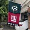 Green Bay Packers vs New York Giants House Divided Flag, NFL House Divided Flag