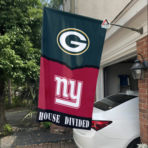 Packers vs Giants House Divided Flag, NFL House Divided Flag