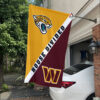 Jacksonville Jaguars vs Washington Commanders House Divided Flag, NFL House Divided Flag