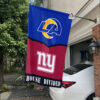 Los Angeles Rams vs New York Giants House Divided Flag, NFL House Divided Flag