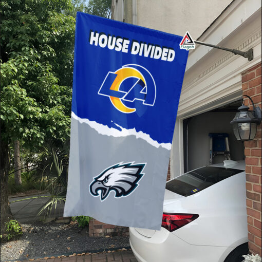 Rams vs Eagles House Divided Flag, NFL House Divided Flag