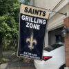 White Car House Flag Mockup New Orleans Saints Grill Zone