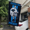 White Car House Flag Mockup Panthers