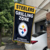 White Car House Flag Mockup Pittsburgh Steelers Grill Zone
