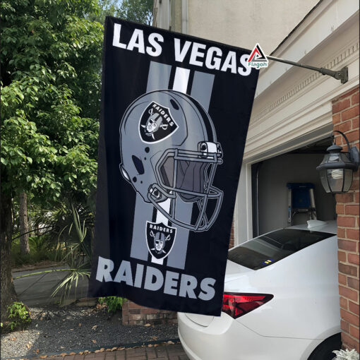 Las Vegas Raiders Helmet Vertical Flag, Raiders NFL Outdoor Flag