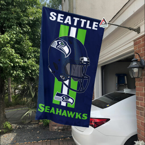 Seattle Seahawks Helmet Vertical Flag, Seahawks NFL Outdoor Flag