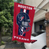 White Car House Flag Mockup Texans