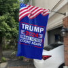White Car House Flag Mockup Trump 17