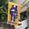 White Car House Flag Mockup Vikings