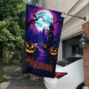 White Car House Flag Mockup halloween dark spooky welcome 12x18 garden flag design 6
