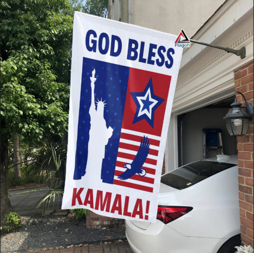 God Bless Kamala America flag, For The People Flag, Floral Kamala Flag, Election 2024