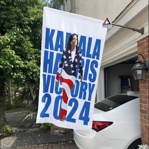 Kamala Harris Victory 2024 Flag, US Democrat Political Flag, Woman Power, President Feminist