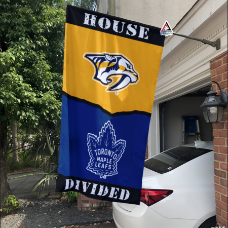 Predators vs Maple Leafs House Divided Flag, NHL House Divided Flag