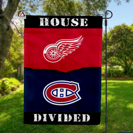 Red Wings vs Canadiens House Divided Flag, NHL House Divided Flag