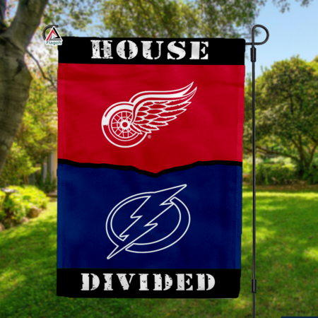 Red Wings vs Lightning House Divided Flag, NHL House Divided Flag