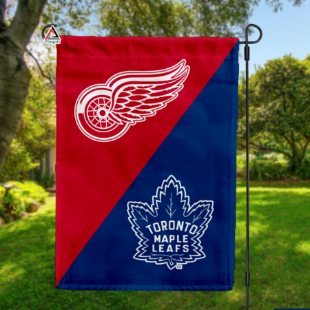 Red Wings vs Maple Leafs House Divided Flag, NHL House Divided Flag