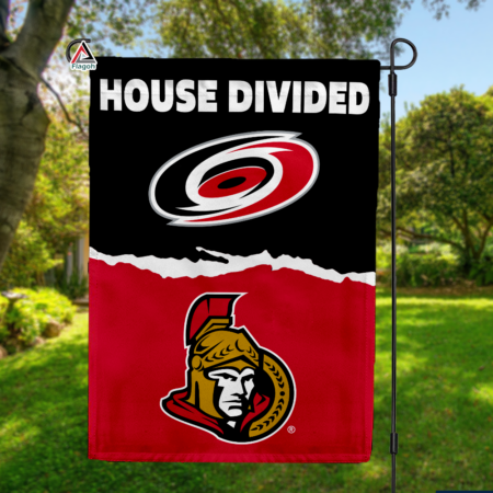 Hurricanes vs Senators House Divided Flag, NHL House Divided Flag