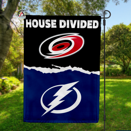 Hurricanes vs Lightning House Divided Flag, NHL House Divided Flag