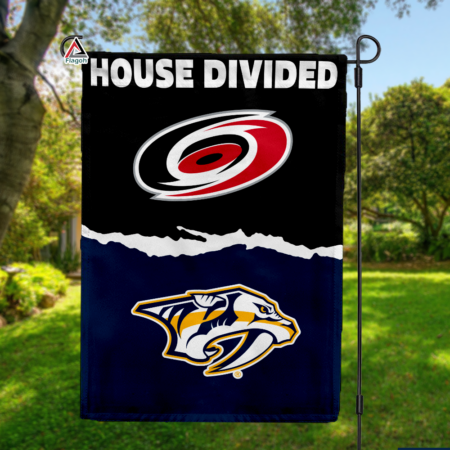 Hurricanes vs Predators House Divided Flag, NHL House Divided Flag