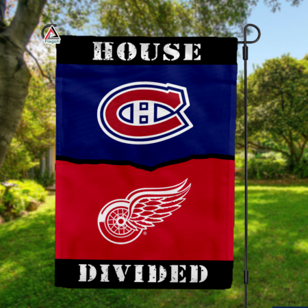 Canadiens vs Red Wings House Divided Flag, NHL House Divided Flag