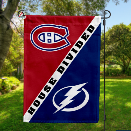 Canadiens vs Lightning House Divided Flag, NHL House Divided Flag